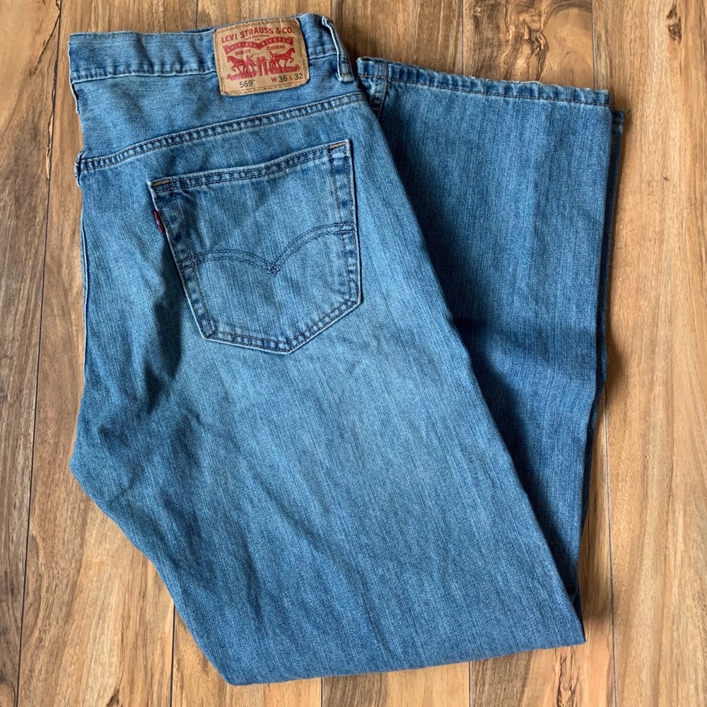 levis 569 relaxed fit jeans 36x32